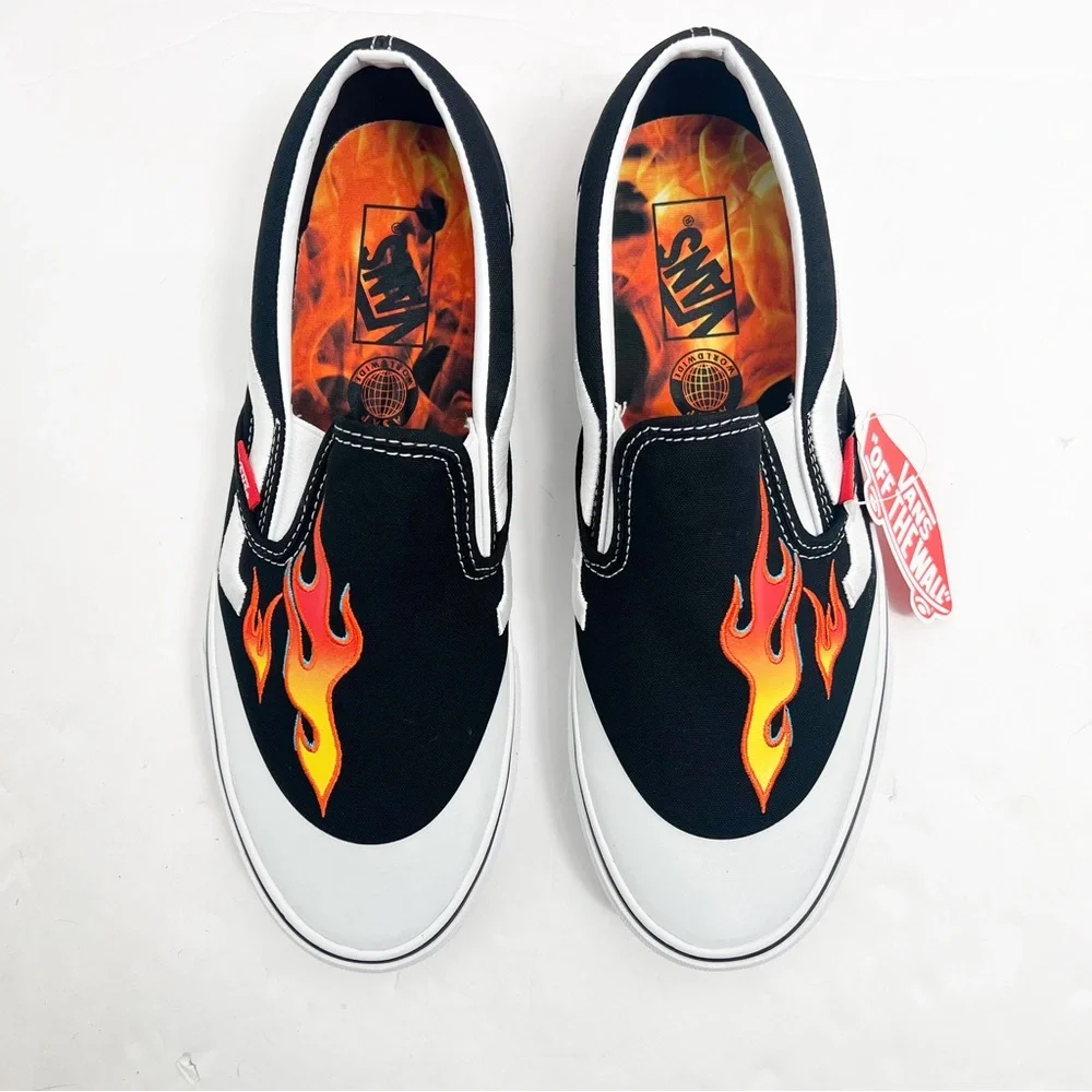 Vans x A$AP Worldwide Black Flame Classic Slip-On Sneakers - Picture 4 of 9